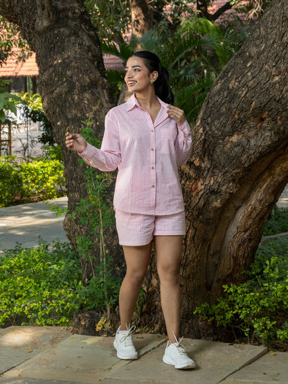 Pink Handblock Printed Coord Set