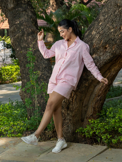 Pink Handblock Printed Coord Set