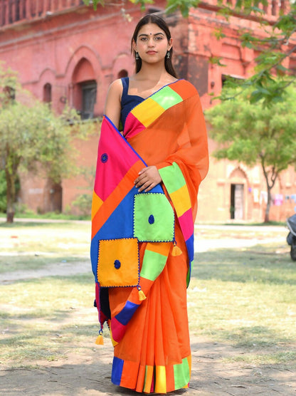 पतंग Orange Saree