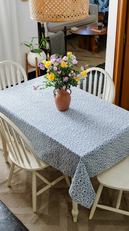 Whispers of the Sea Wipeable Anti-slip Cotton Tablecloth - ROUND