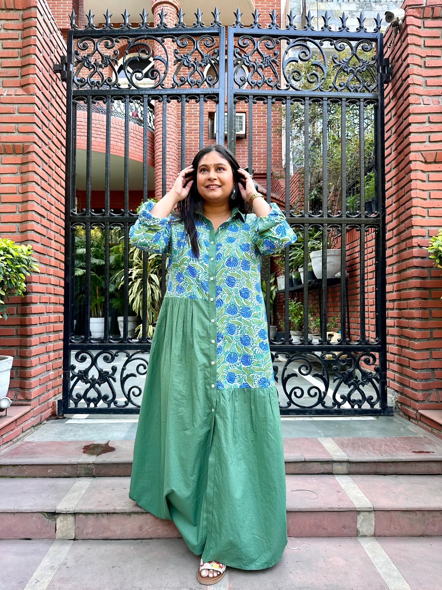 Emerald Green Shirt Dress