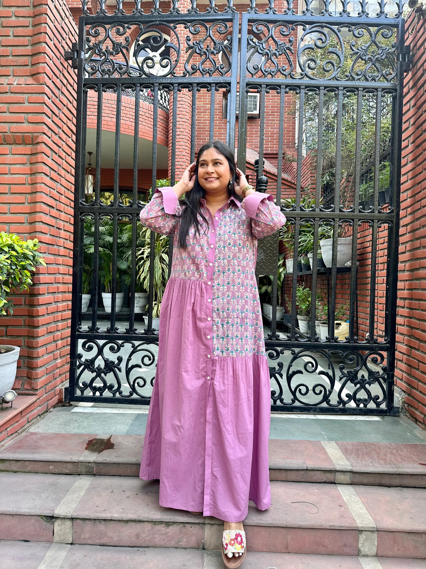 Rose Pink Shirt Dress