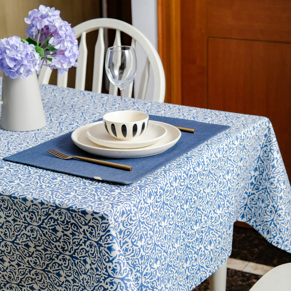 Whispers of the Sea Wipeable Anti-slip Cotton Tablecloth - RECTANGLE