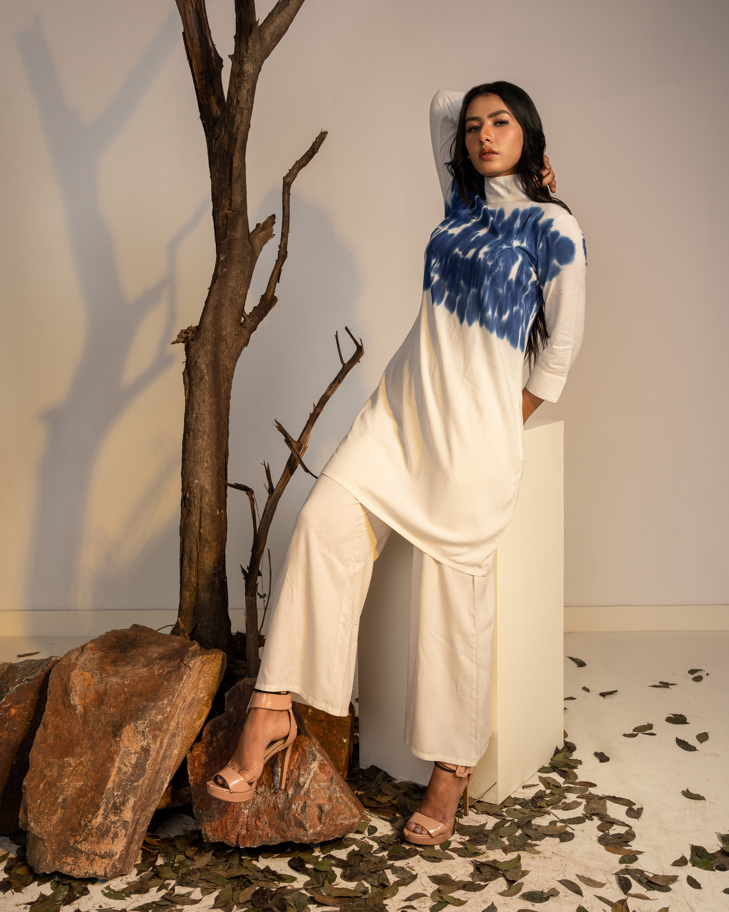 Coral Viscose Co-ord Set