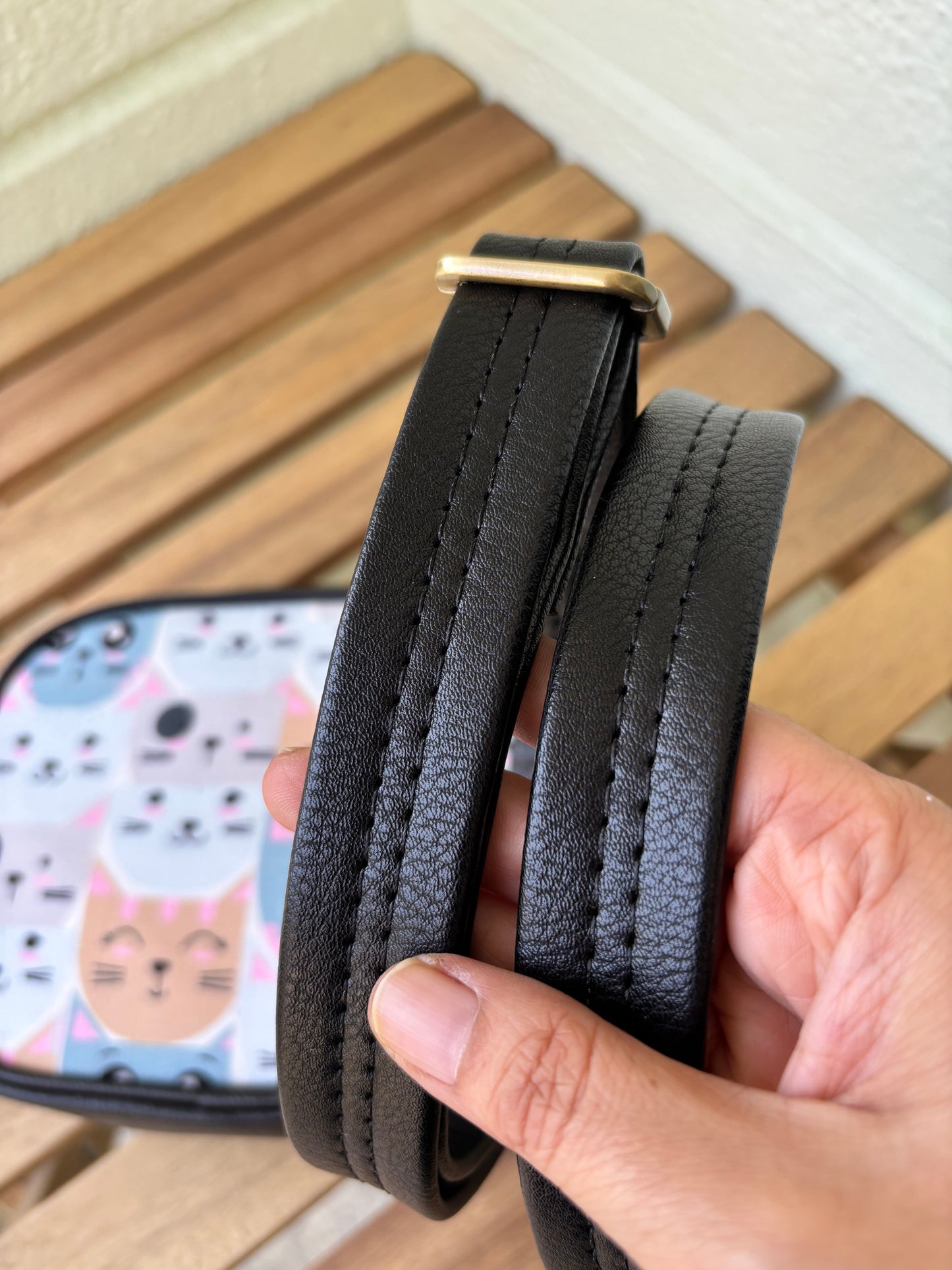 Pastel Cat Print Handcrafted Sling Bag