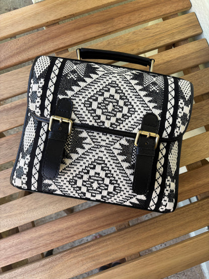 Monochrome Mesa Handcrafted Saddle Bag