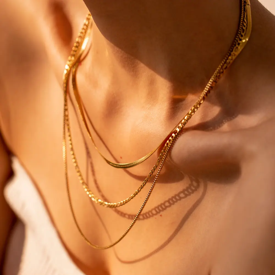 Triple Twist Layered Neckchain