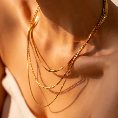 Triple Twist Layered Neckchain