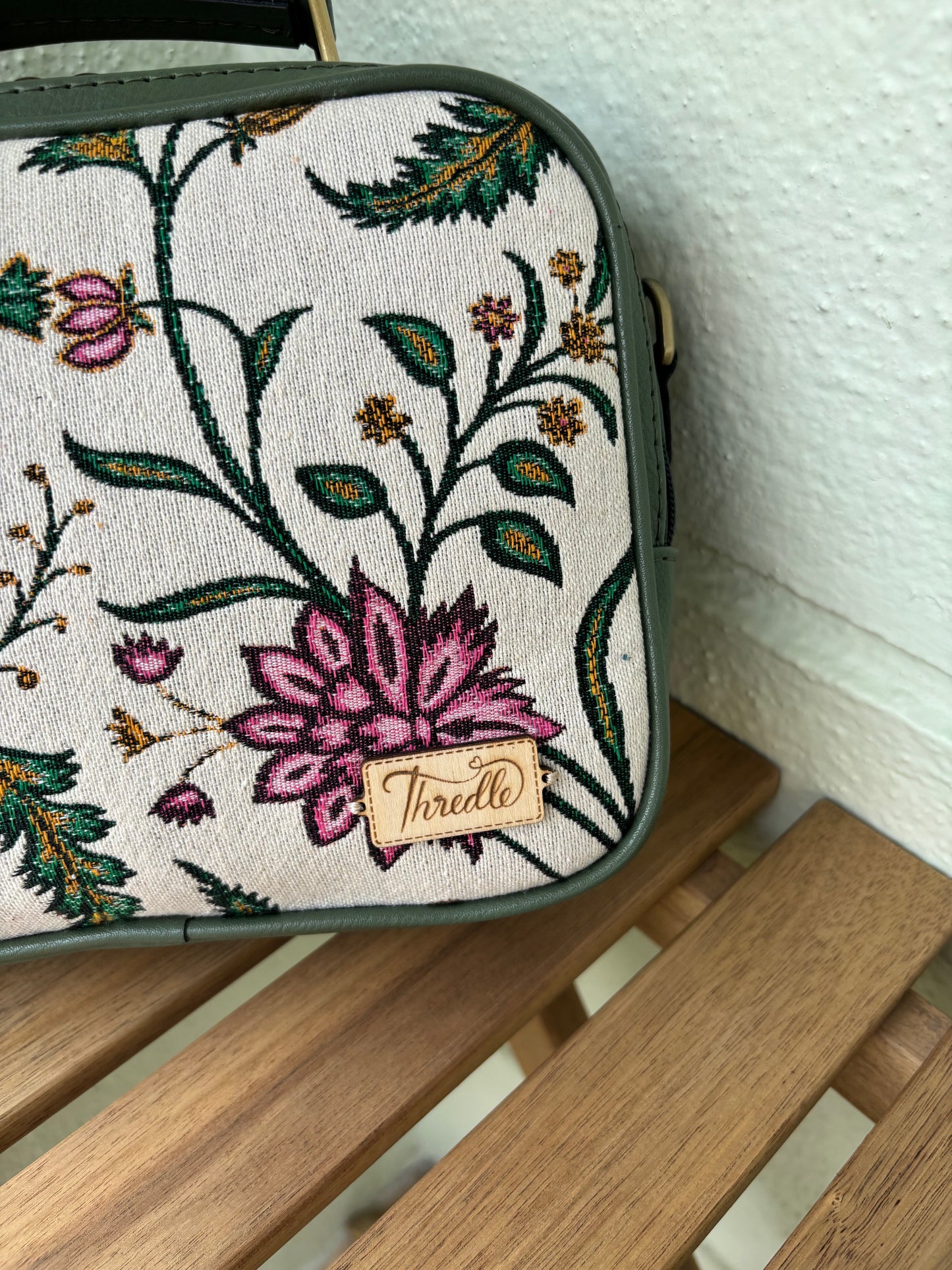 Meadow Bloom Handcrafted Briefcase Sling