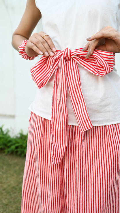 Rouge Coord Set with Belt