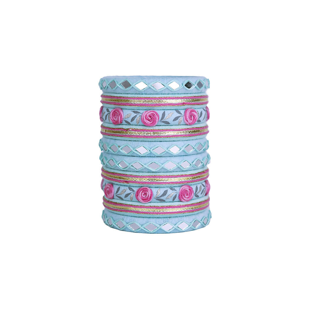 Mayra Blue & Pink Bangle Set