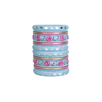 Mayra Blue & Pink Bangle Set