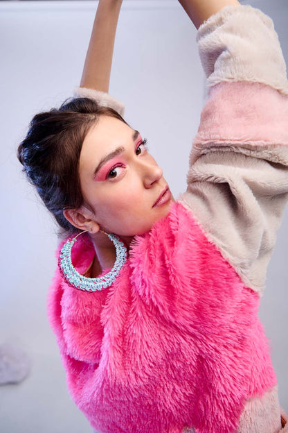 Pink Faux Fur Jacket