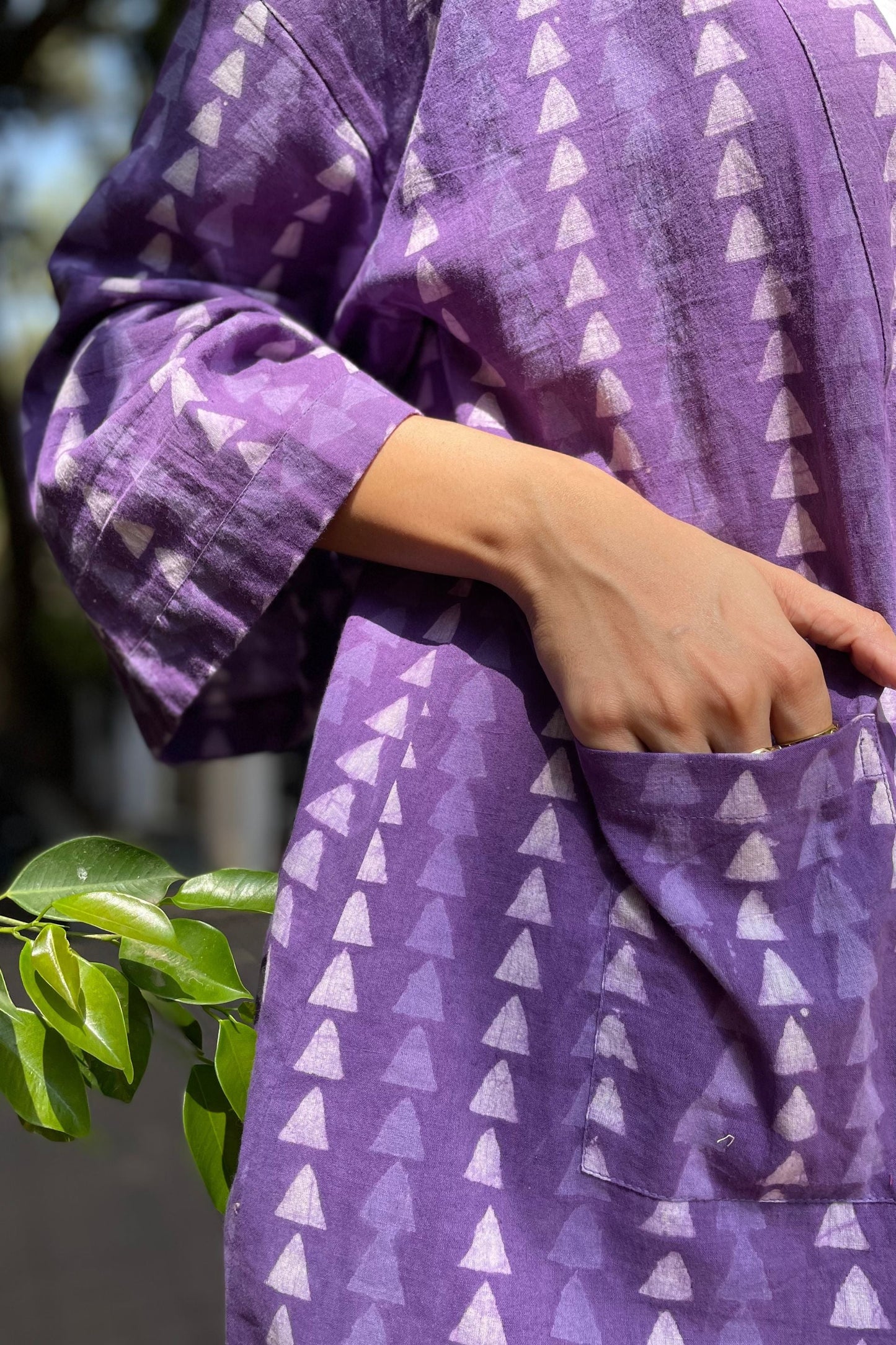 Pure Cotton Purple Shrug And Shorts Set