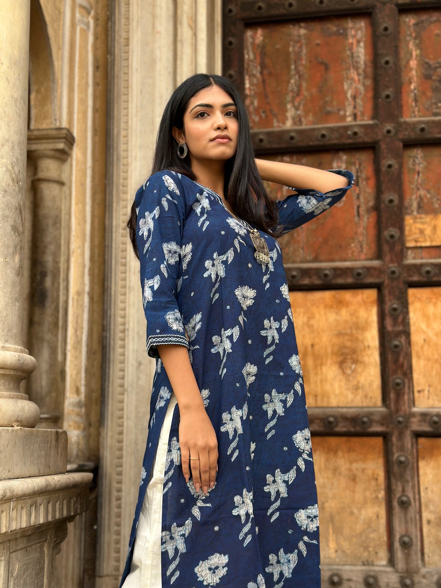 Amer Straight Embroidered Kurta