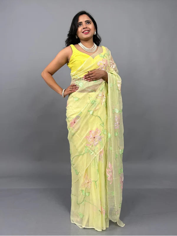 Mrunal Chiffon Saree