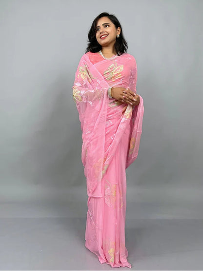 Mrunal Chiffon Saree