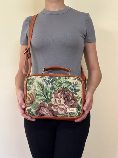 Vintage Bloom Handcrafted Briefcase Sling
