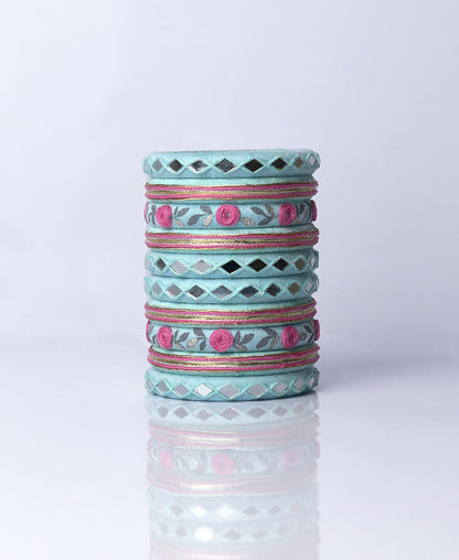 Mayra Blue & Pink Bangle Set