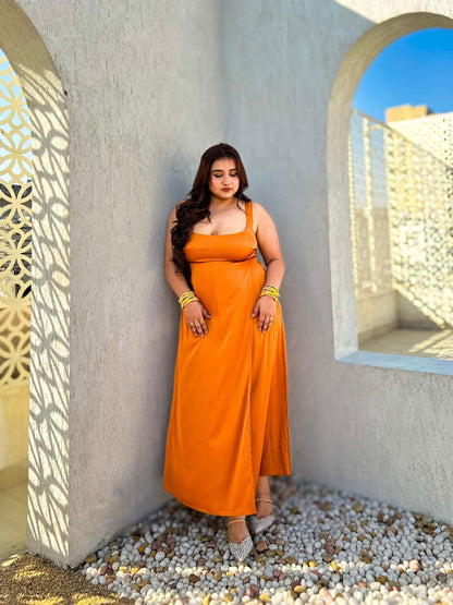 Marigold Muse Asymmetrical Wrap Dress