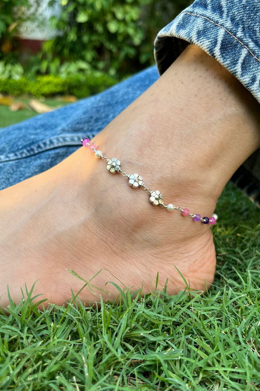Floral Pastel Anklet