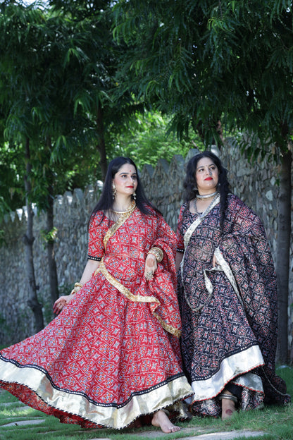 Varshini Black Patola Lehenga