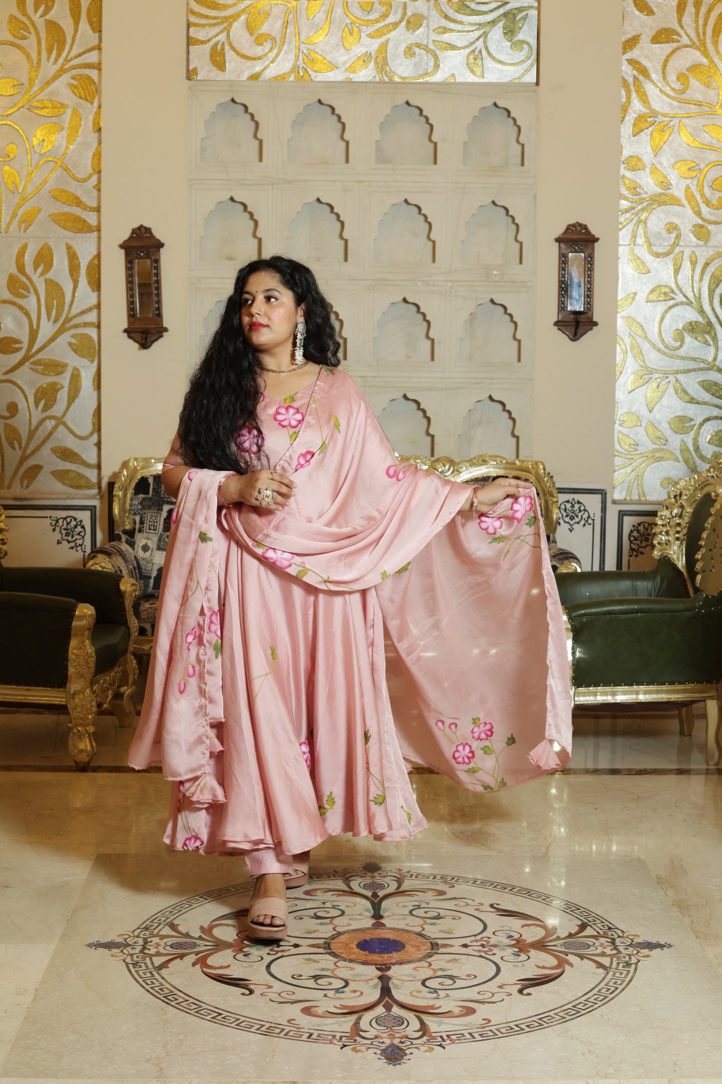 Dharvi Handpainted Anarkali Set