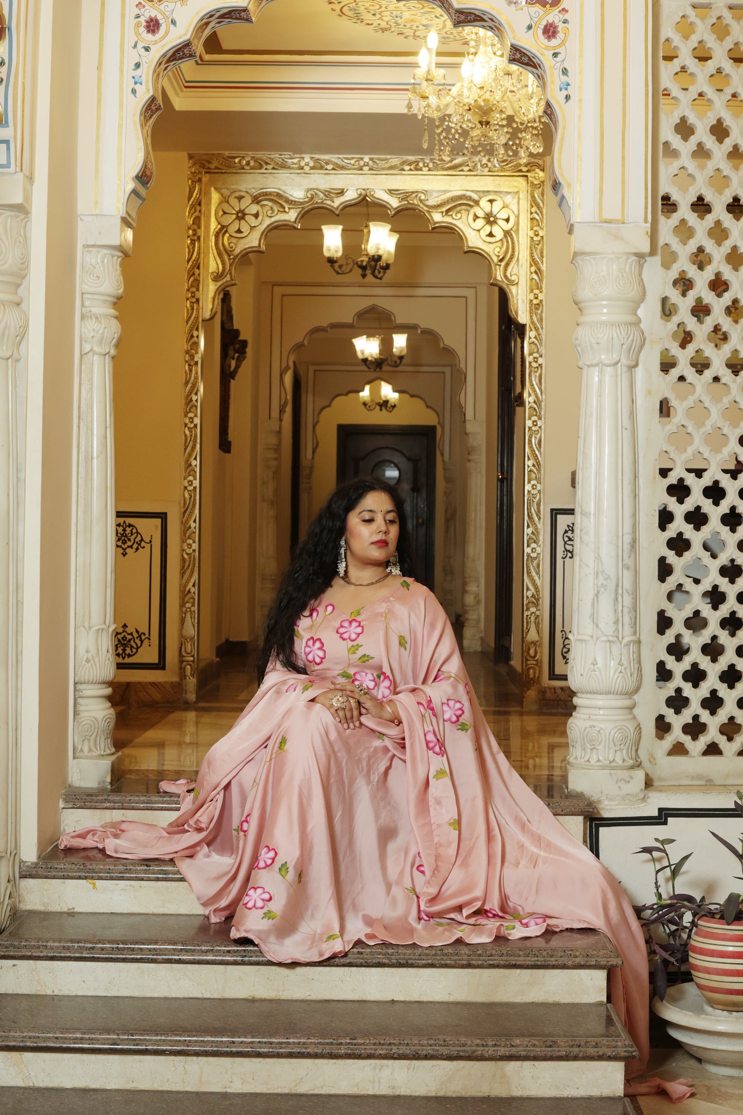 Dharvi Handpainted Anarkali Set