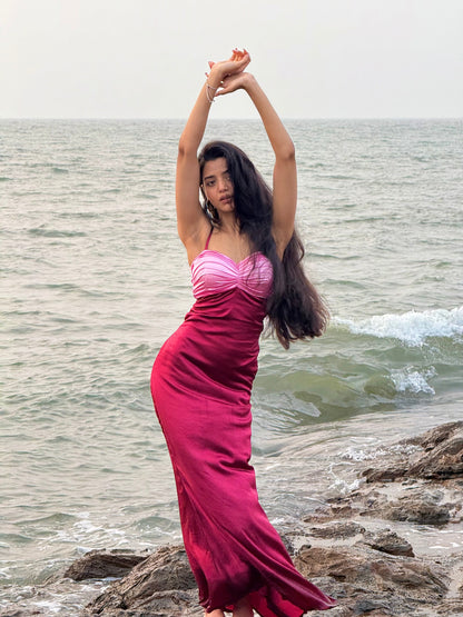 Stella Satin Maxi Dress