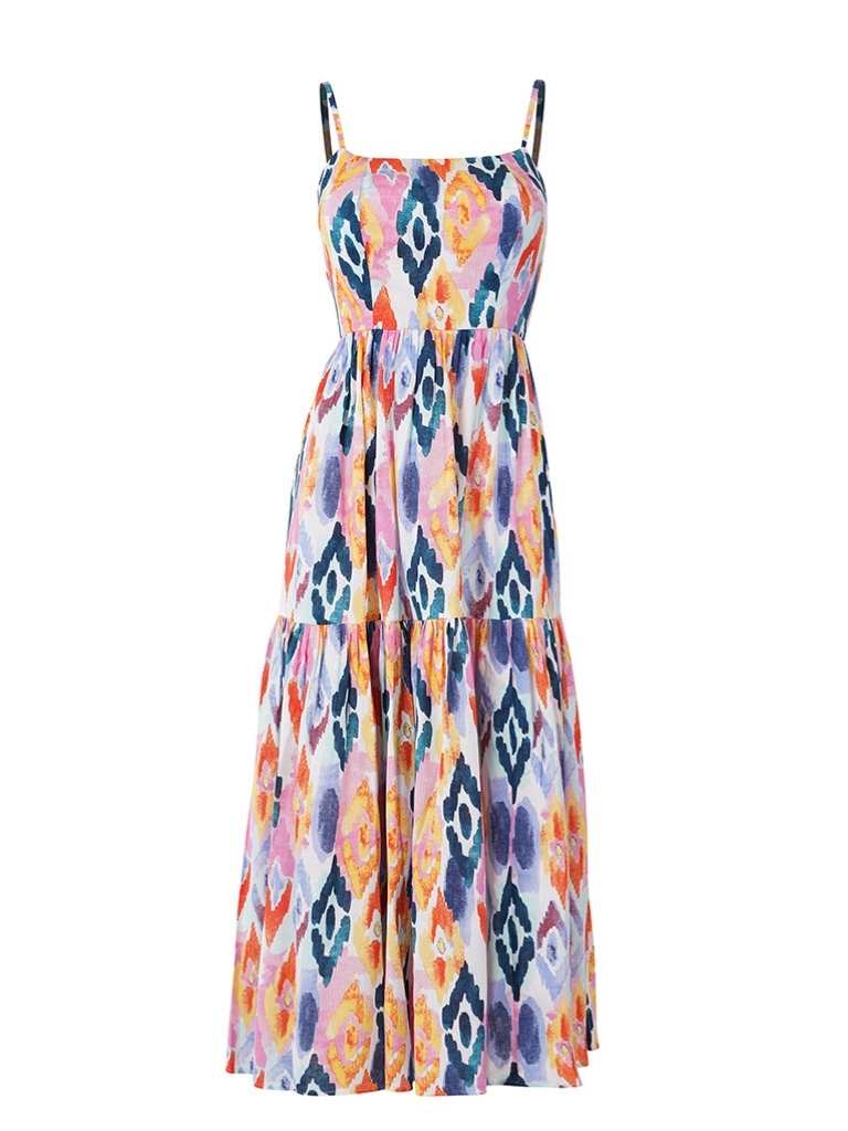 Anny Ikkat Print Maxi Dress