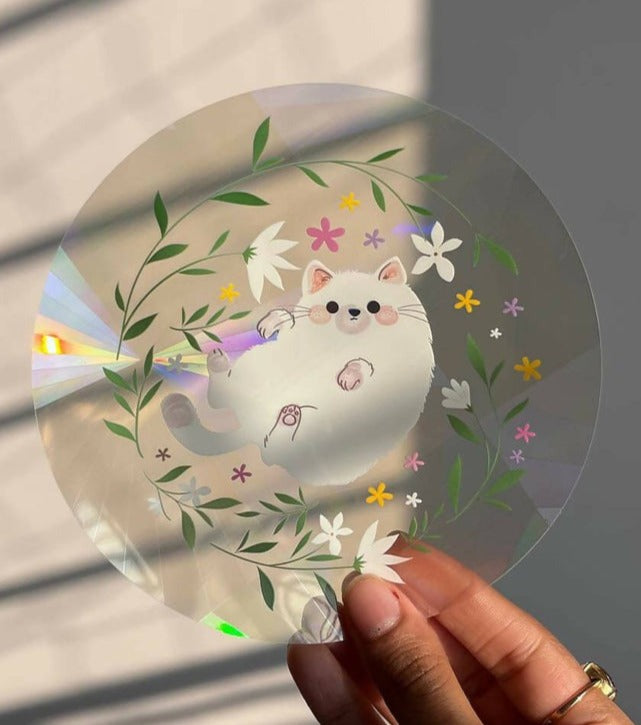 Hello Kitty Suncatcher Non-reusable Resin Stickers