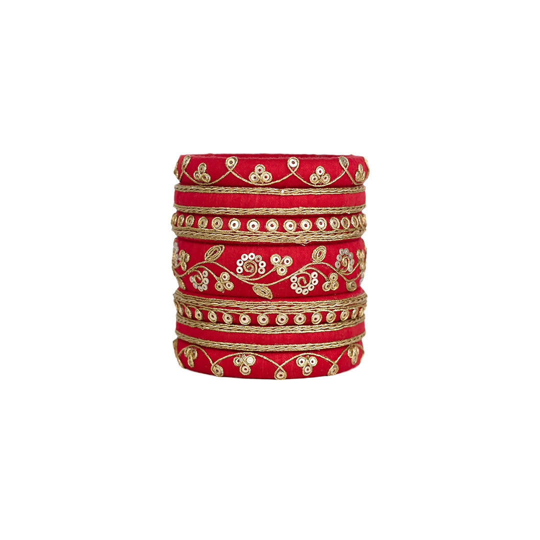 Shagun Red Bangle Set