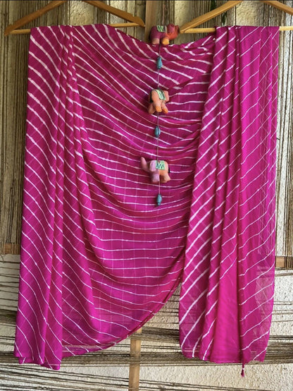 Leheriya Chiffon Saree