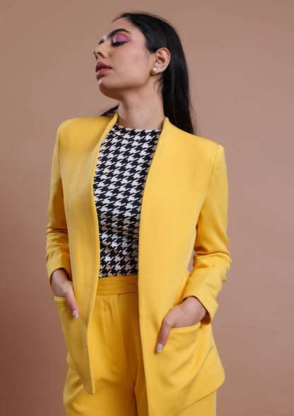 Stand Collar Blazer Co-Ord