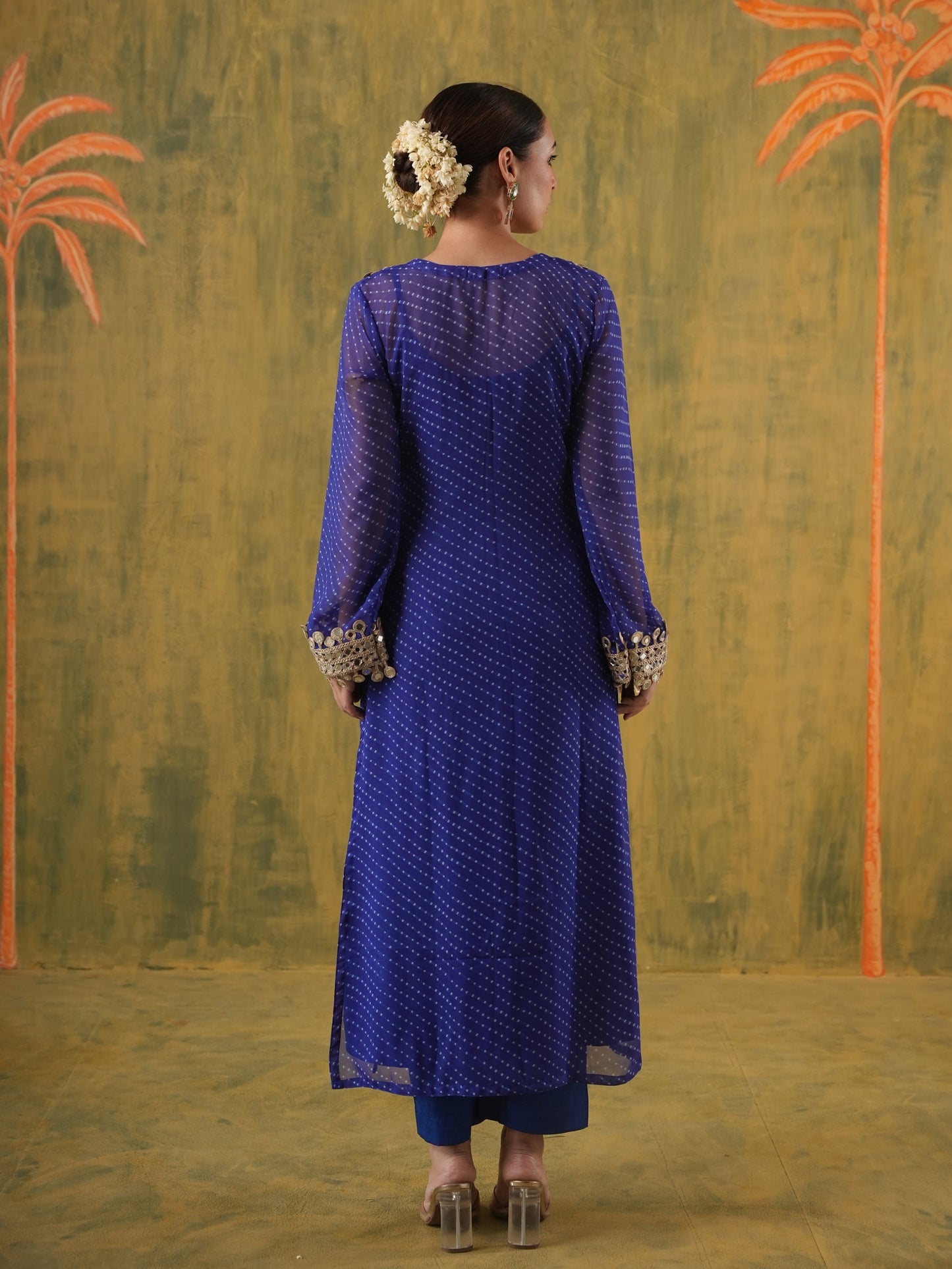 Rani Meher Blue Mirror Suit Set