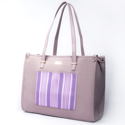 Lilac Leaves Box Tote bag