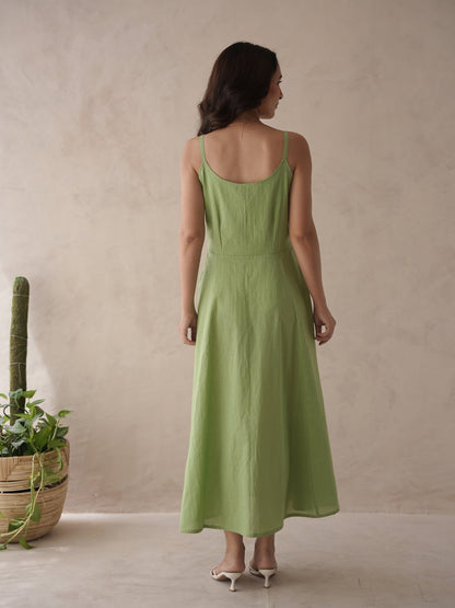 Noir Embroidery Cotton Jacket Dress