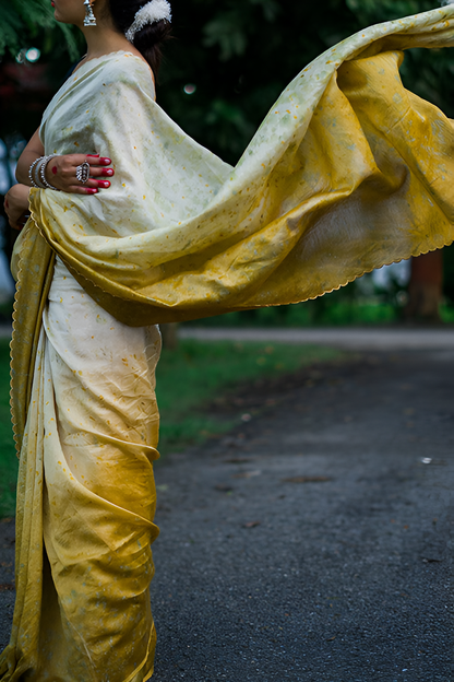 Natural Flower Dyed Ritika Chanderi Silk Saree