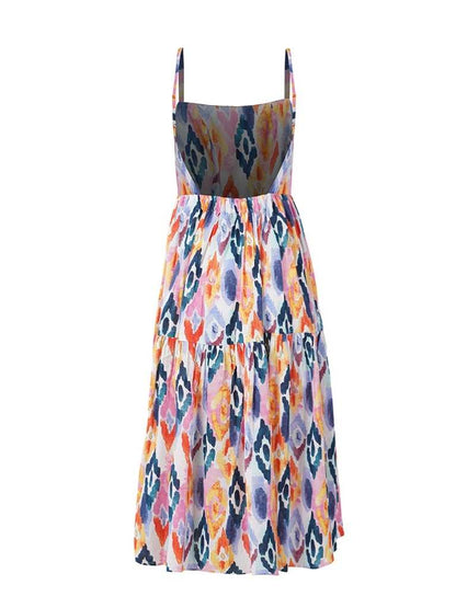 Anny Ikkat Print Maxi Dress