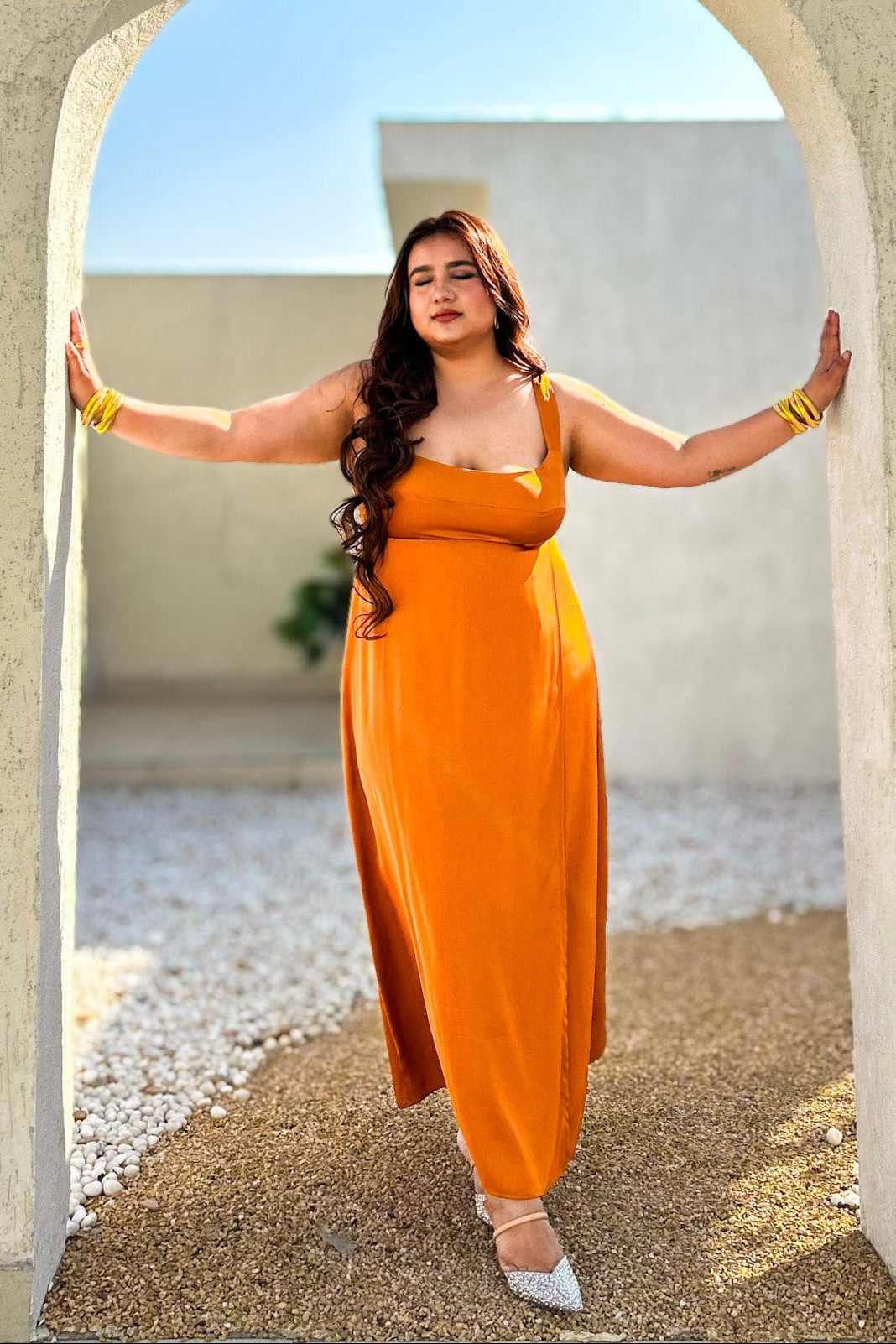 Marigold Muse Asymmetrical Wrap Dress