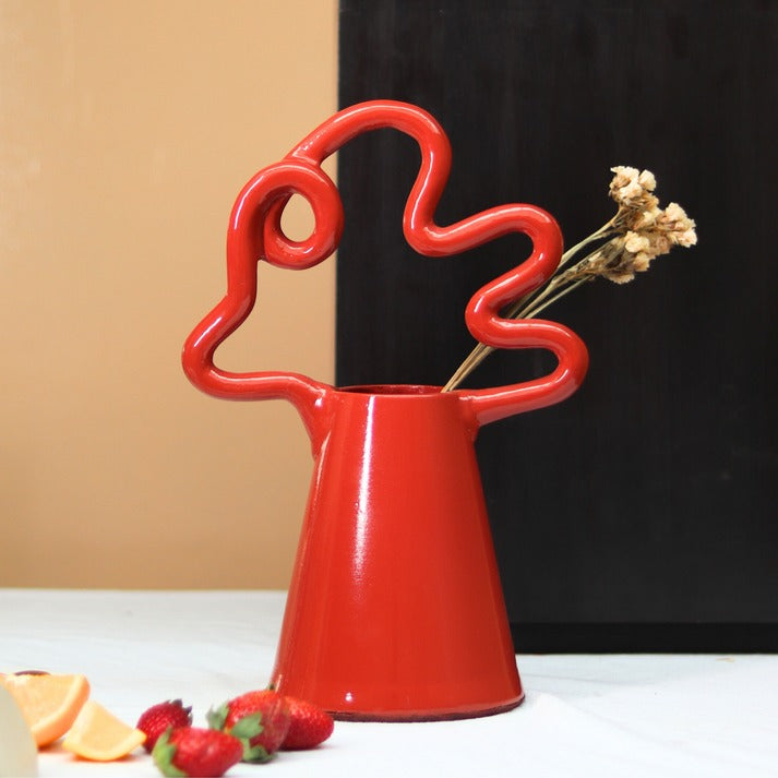 Swirl Metal Vase