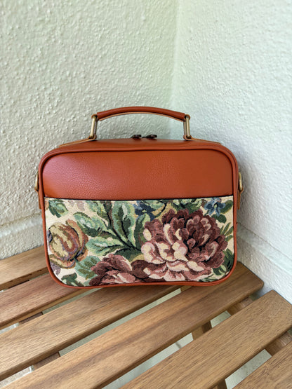 Vintage Bloom Handcrafted Briefcase Sling