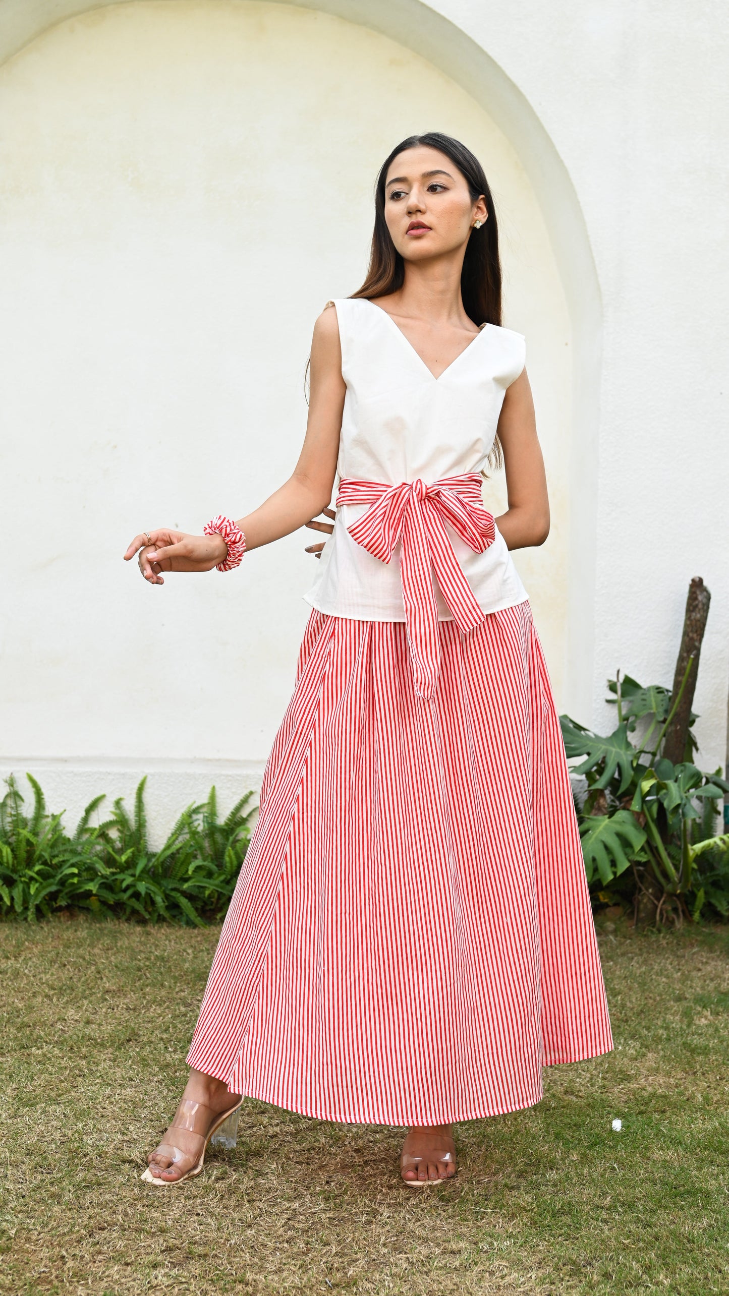 Rouge Coord Set with Belt