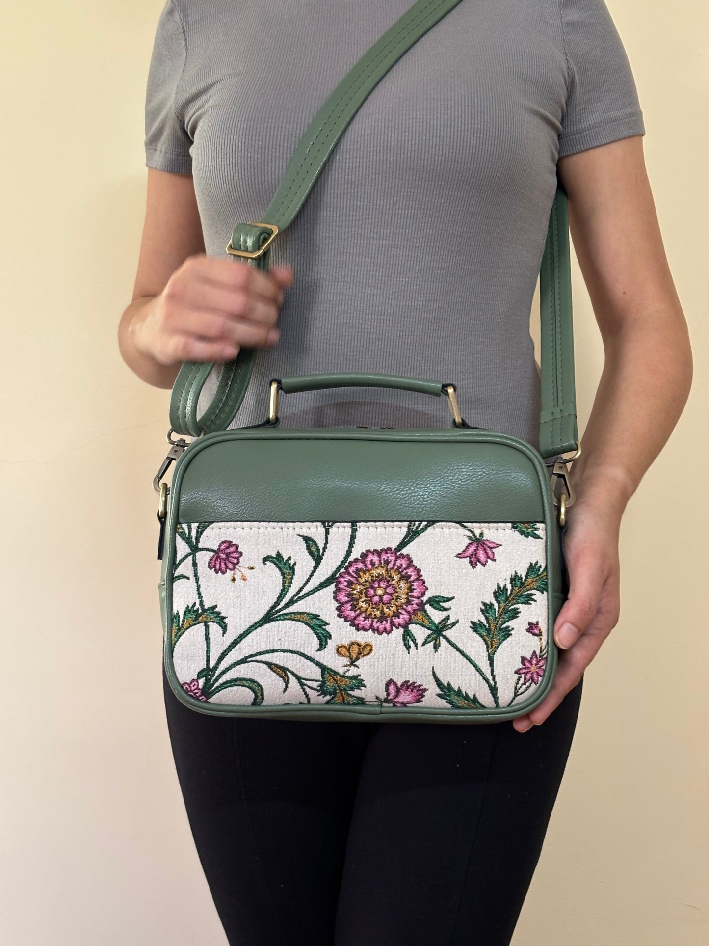 Meadow Bloom Handcrafted Briefcase Sling