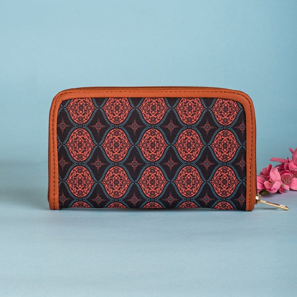 Regal Damask Zipper Wallet