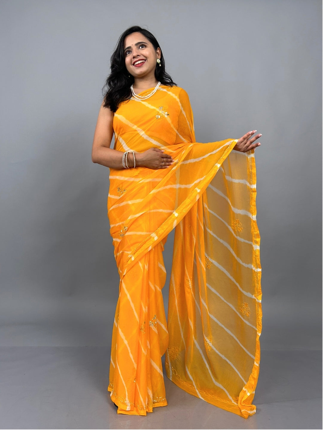 Lehariya Pure Chiffon Saree