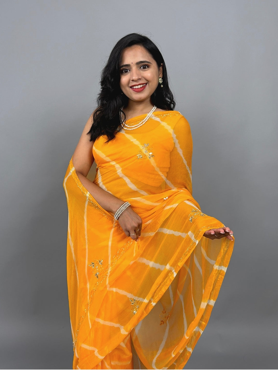 Lehariya Pure Chiffon Saree