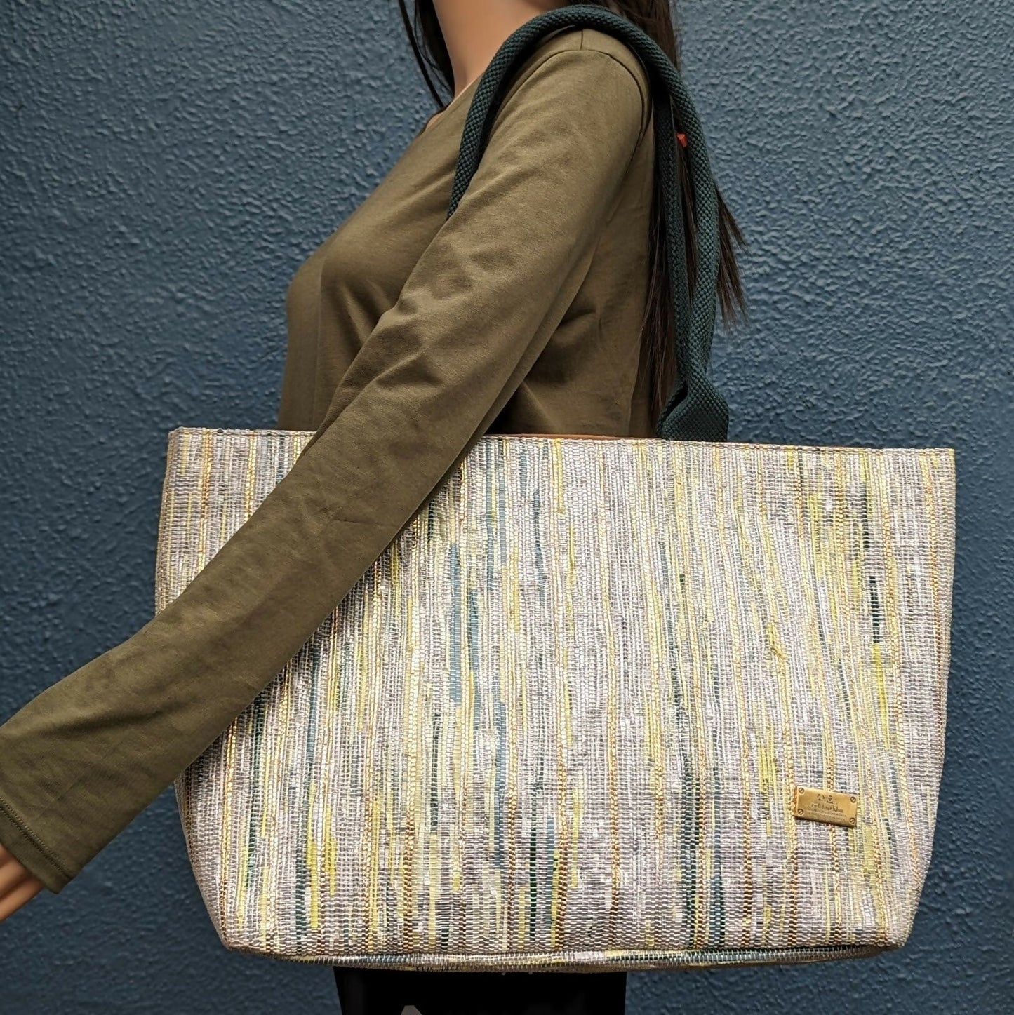 Upcycled Handwoven: The Office Tote