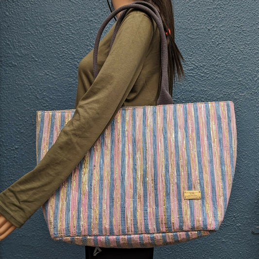 Upcycled Handwoven: The Office Tote Bag