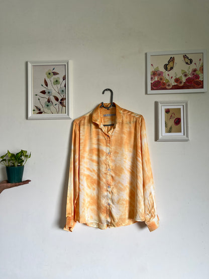 Marigold Yellow Satin Shirt